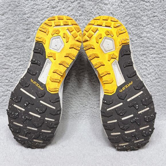 Scarpa Spin Planet Mens Size 10.5 Trail Running Shoes Gray Yellow Mesh - Picture 7 of 9